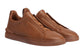 Zegna Triple Stitch leather sneakers "Vicuna"