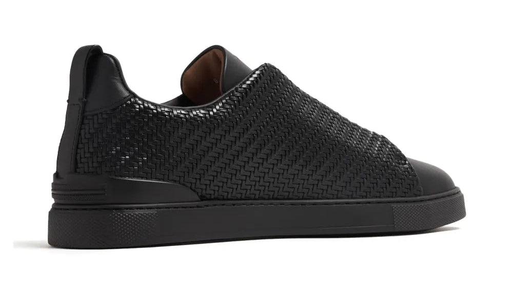 Zegna leather low top sneakers