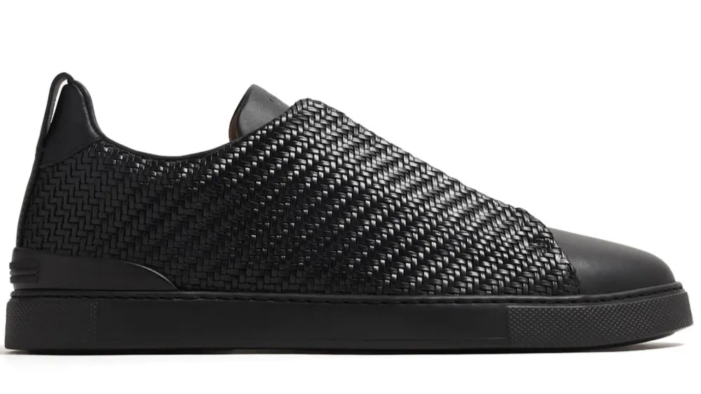 Zegna leather low top sneakers