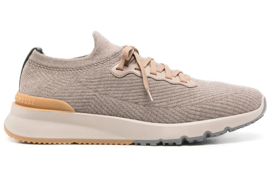 Brunello Cucinelli knitted sneakers "Light Brown"