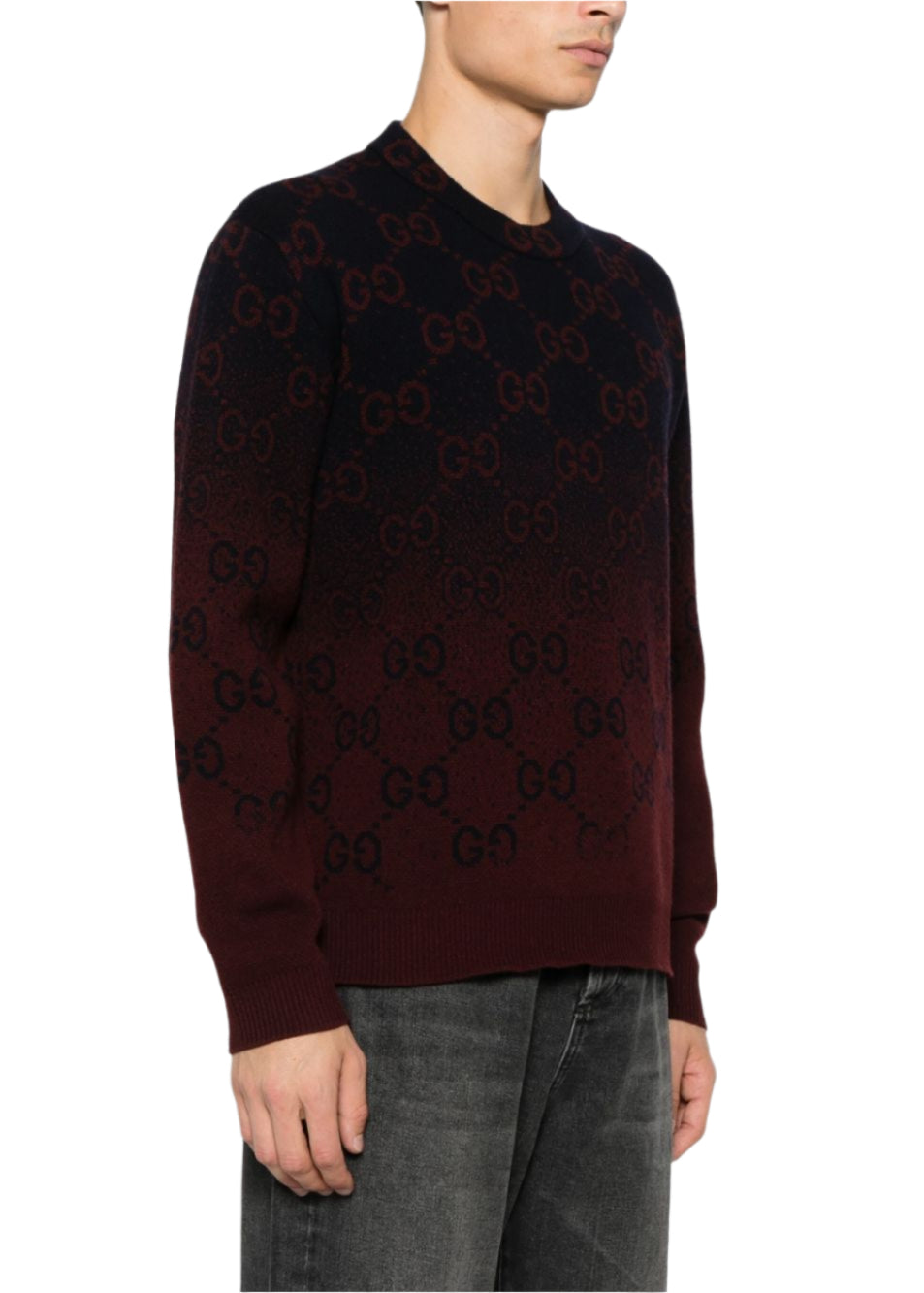 GG degradé wool jacquard sweater