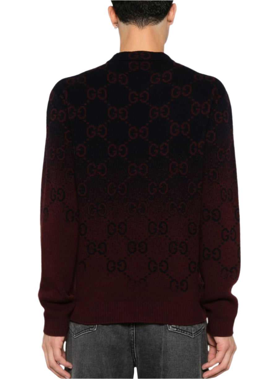 GG degradé wool jacquard sweater