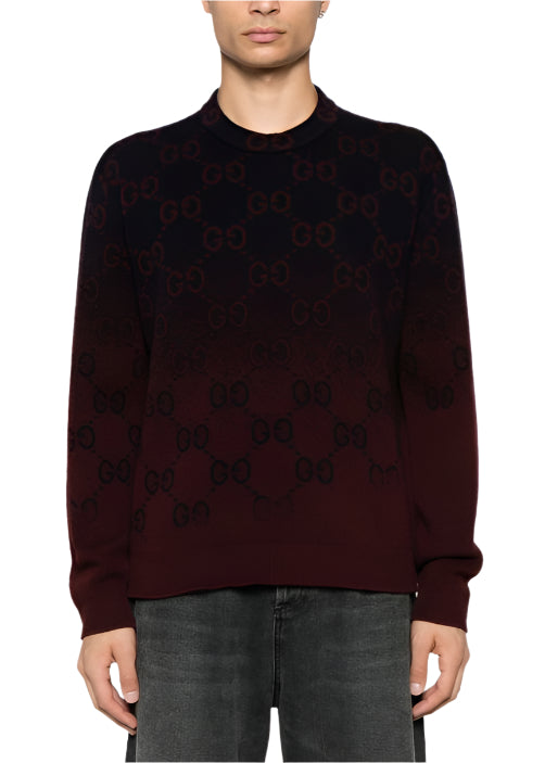 GG degradé wool jacquard sweater