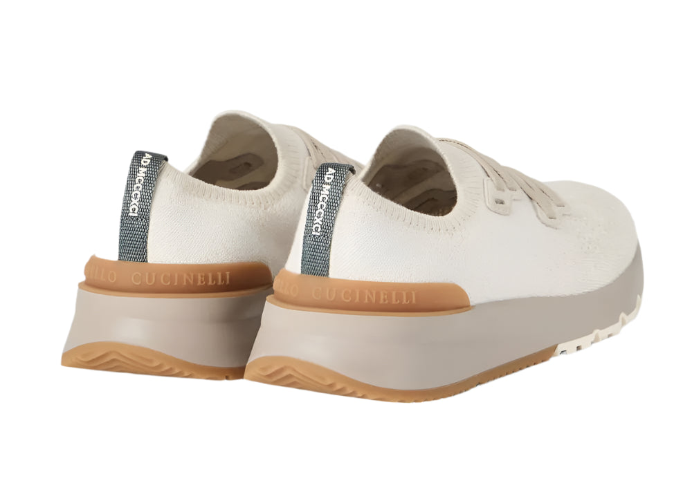 Brunello Cucinelli knitted sneakers "Beige"