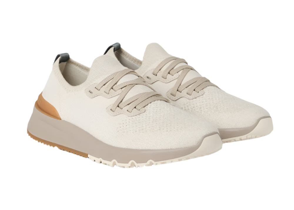 Brunello Cucinelli knitted sneakers "Beige"