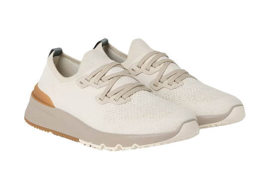 Brunello Cucinelli knitted sneakers "Beige"