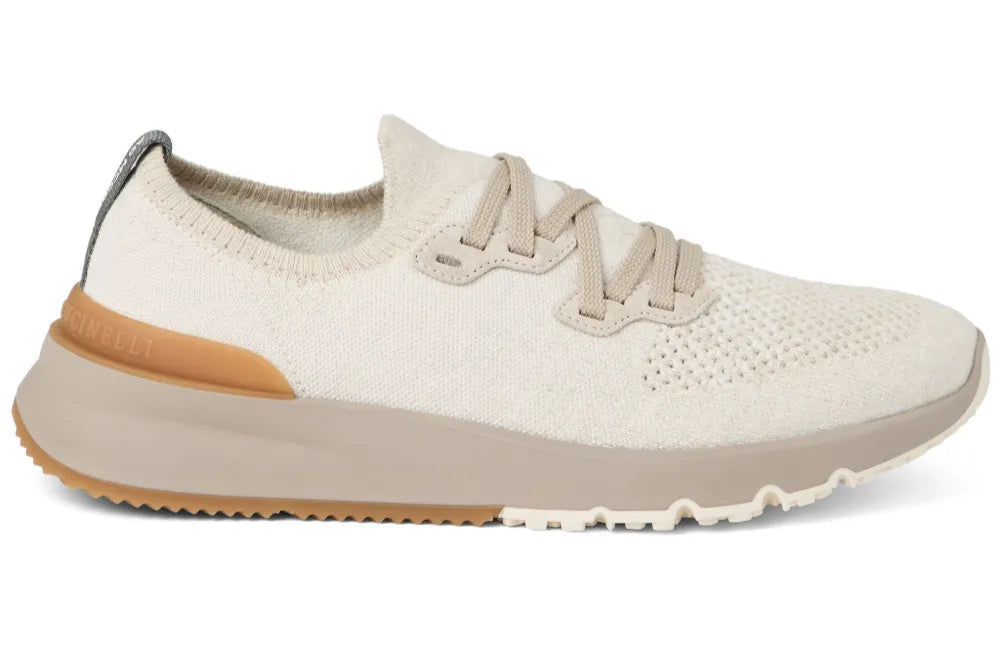 Brunello Cucinelli knitted sneakers "Beige"