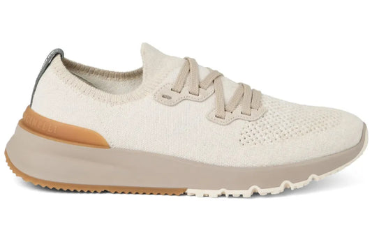 Brunello Cucinelli knitted sneakers "Beige"