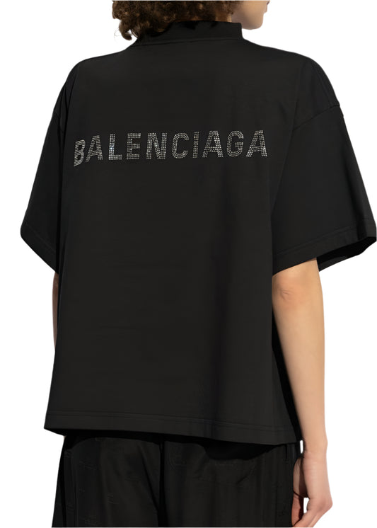 Balenciaga logo-studded T-shirt "Black"