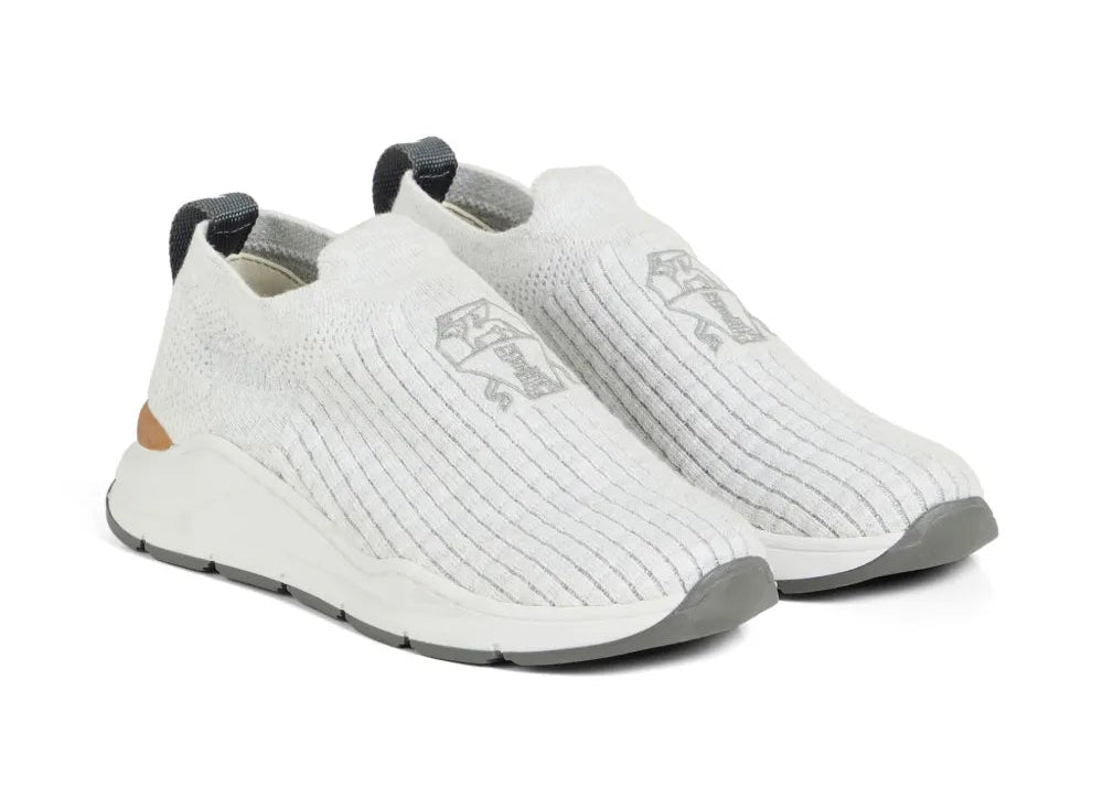 Brunello Cucinelli Cotton Crest Sneakers 'Grey'