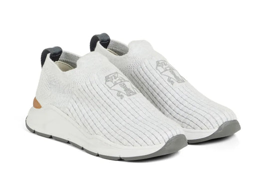 Brunello Cucinelli Cotton Crest Sneakers 'Grey'