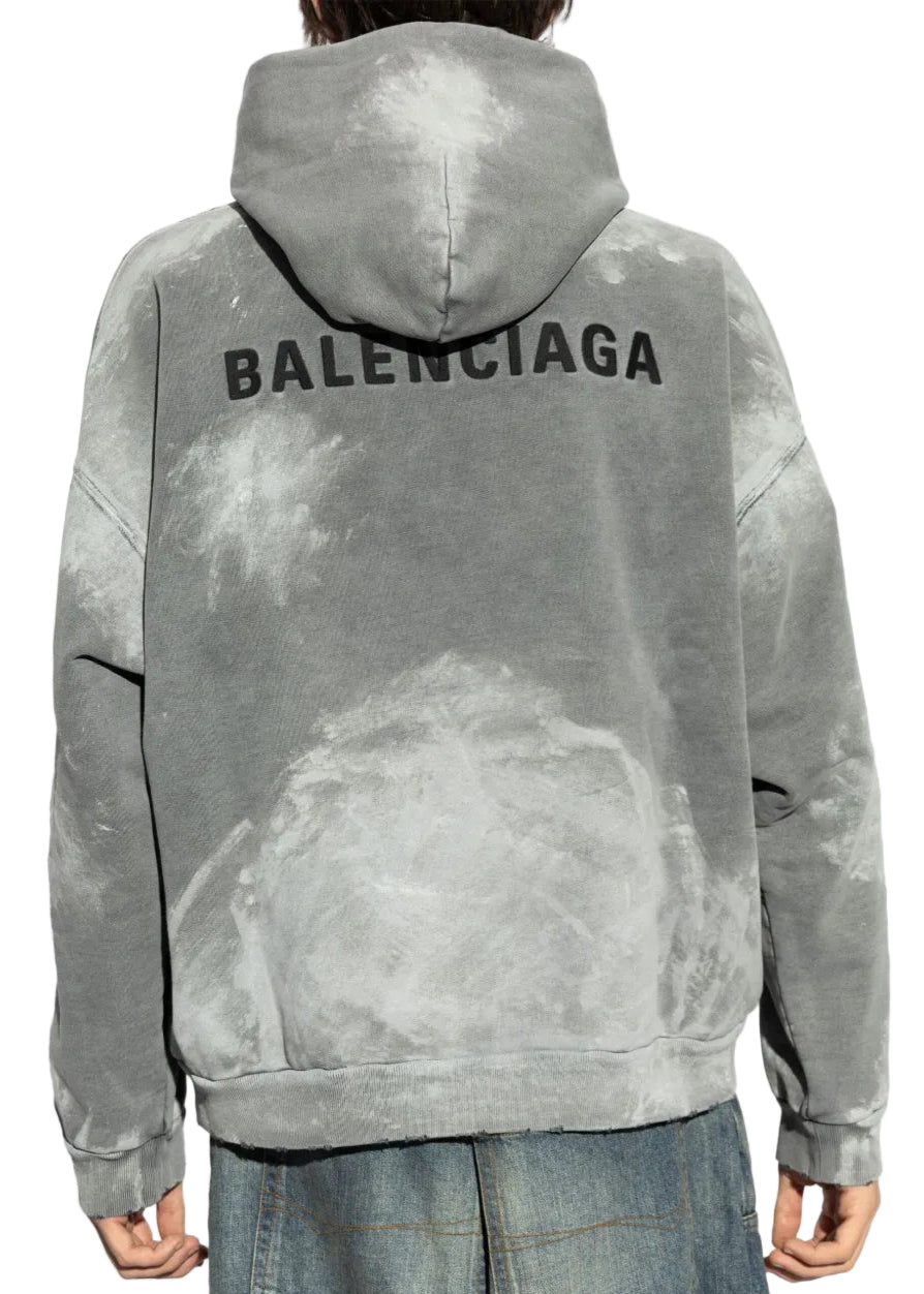Balenciaga Gray Back Medium Fit Hoodie