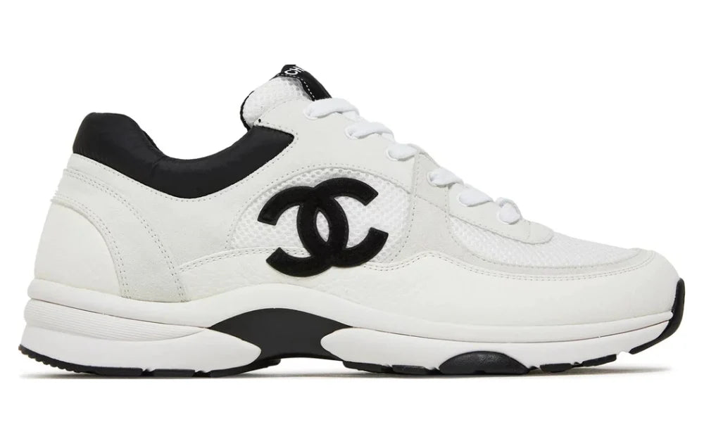 Chanel Mesh, suede & grained calfskin "White/Black"