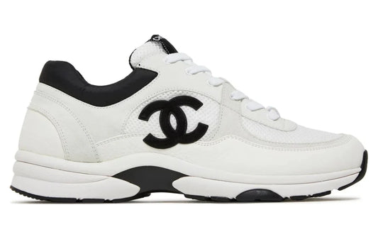 Chanel Mesh, suede & grained calfskin "White/Black"