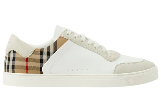 Burberry Check Panelled Sneakers 'Natural White Archive Beige'