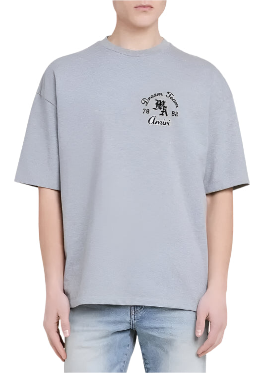 Amiri Dream Team Oversized T-shirt in Cotton Grey