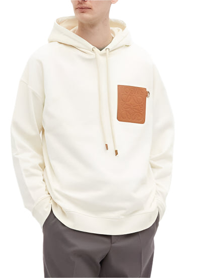 Loewe Anagram Patch Hoodie White