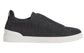 Zegna Triple Stitch Canvas Slip-On Sneakers "Black"