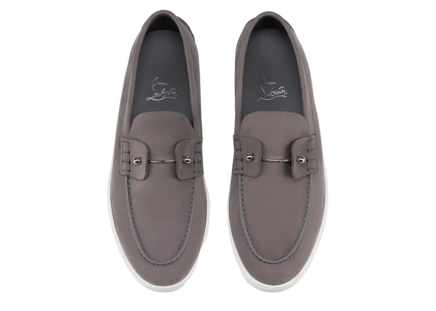 Christian Louboutin Chambeliboat Leather Loafers "Grey"