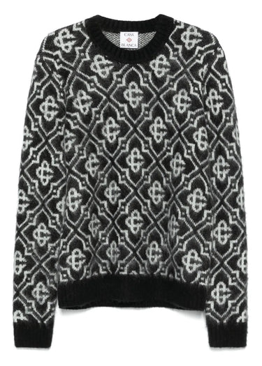 Casablanca Mohair Monogram Jumper "Black"