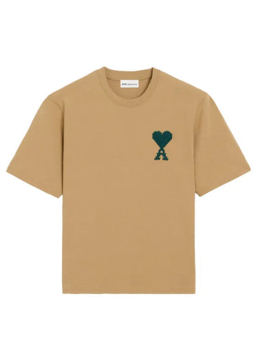 AMI Paris Ami de Coeur T-shirt "Beige / Green"
