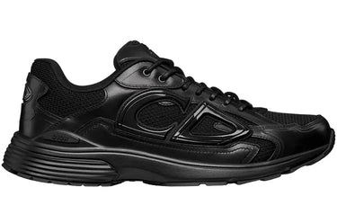 Dior B30 Countdown Sneaker "Black Smooth Calfskin and Black Technical Mesh"