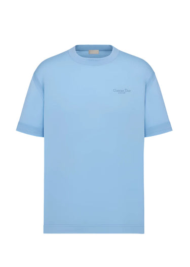 Christian Dior Couture T-Shirt Blue Virgin Wool Jersey
