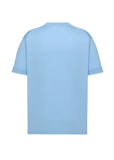 Christian Dior Couture T-Shirt Blue Virgin Wool Jersey