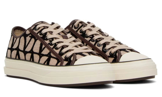 Valentino Garavani Beige & Black Totaloop Sneaker