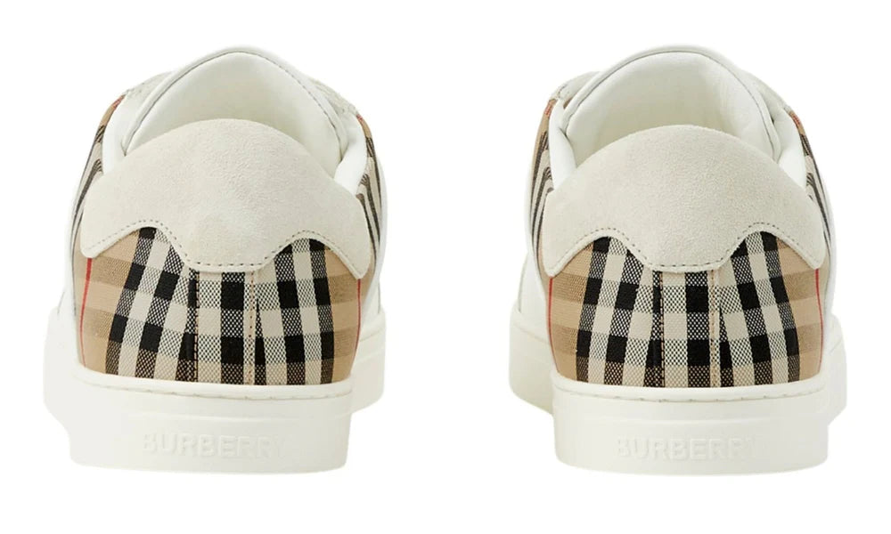 Burberry Check Panelled Sneakers 'Natural White Archive Beige'