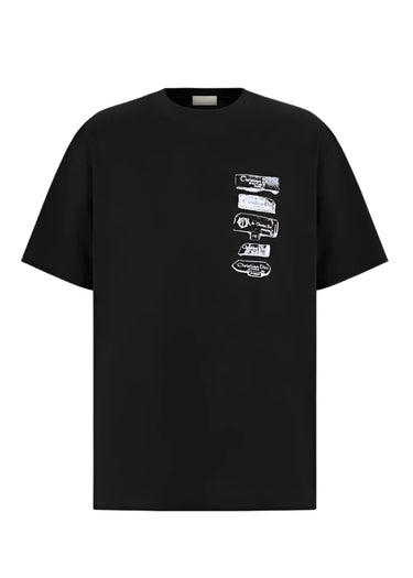 Dior Archives Labels T-Shirt, Relaxed Fit Black