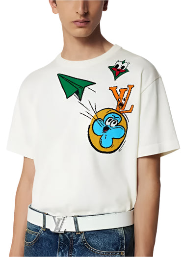 Louis Vuitton Monogram Comics Intarsia Short-Sleeved Crewneck