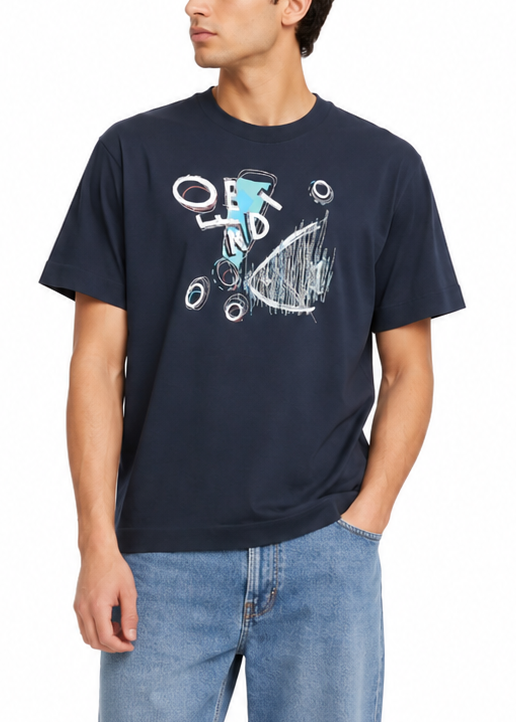Fendi Dark Blue Cotton T-shirt