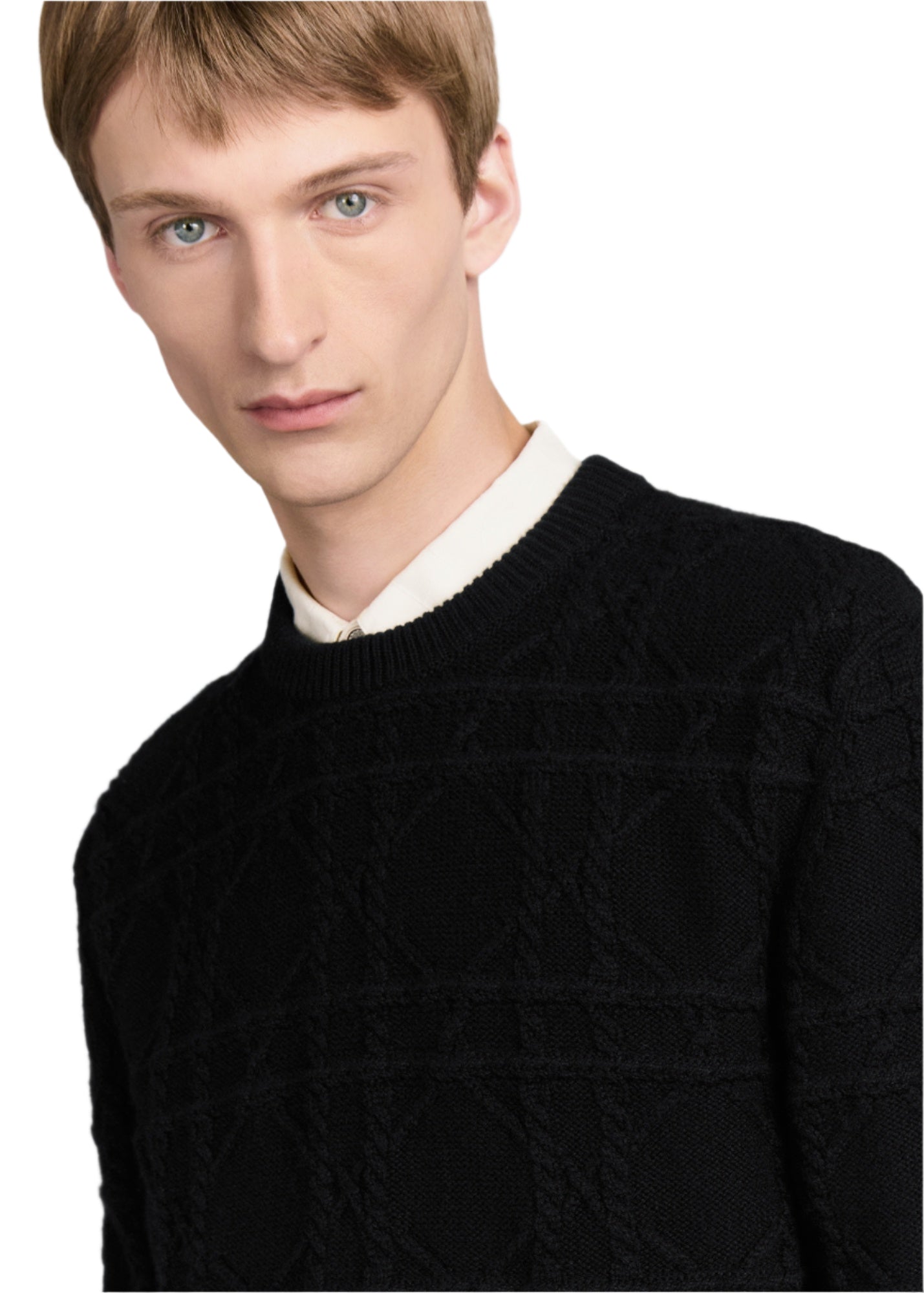 Dior Icons Cannage Sweater Black Cashmere Knit