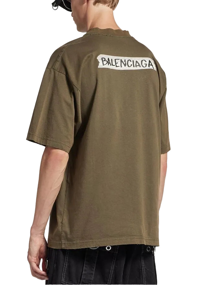 Balenciaga Masking Tape T-shirt "Khaki"