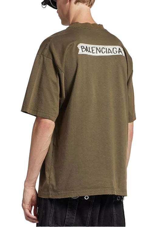 Balenciaga Masking Tape T-shirt "Khaki"