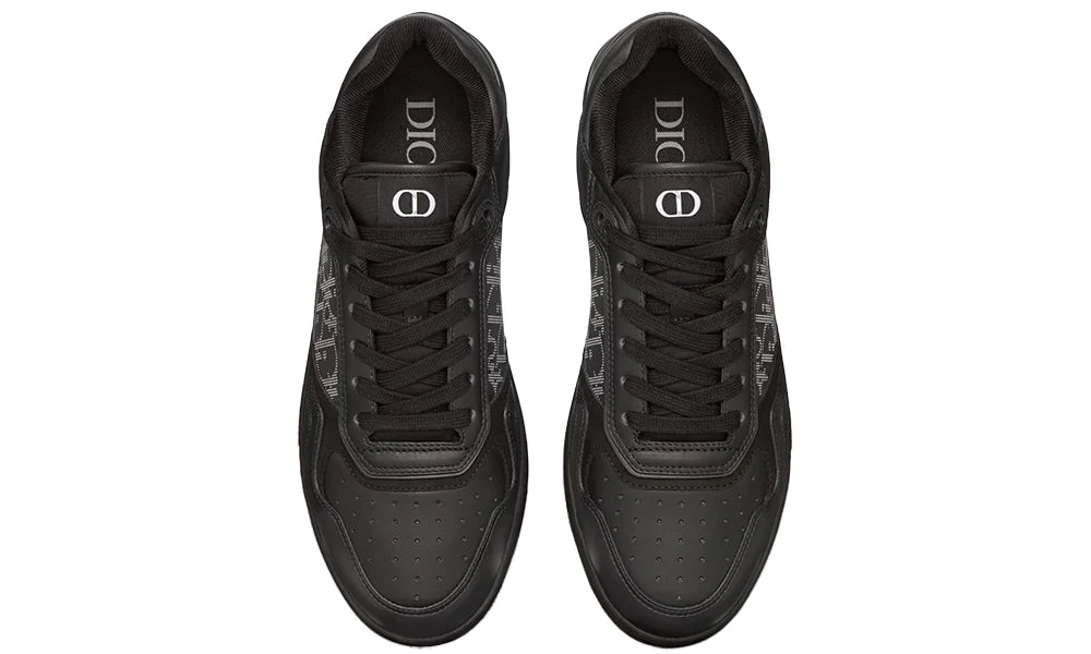 Dior B27 Low Black Dior Oblique Galaxy Leather Grey