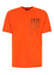 Amiri Orange Paint Drip Logo Crewneck T-Shirt