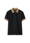 Burberry Logo Collar Cotton Polo Shirt "Black"