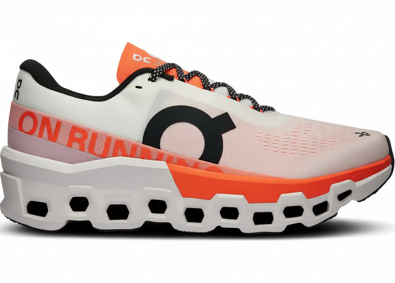 On Cloudmonster 2 "White / Orange"