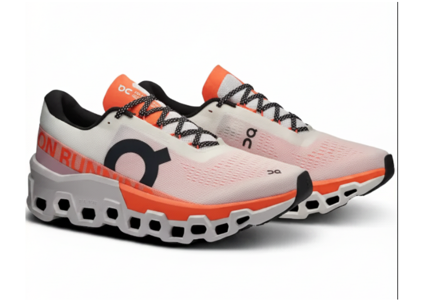 On Cloudmonster 2 "White / Orange"
