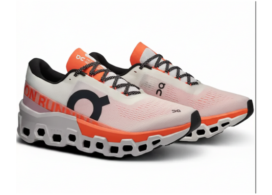 On Cloudmonster 2 "White / Orange"