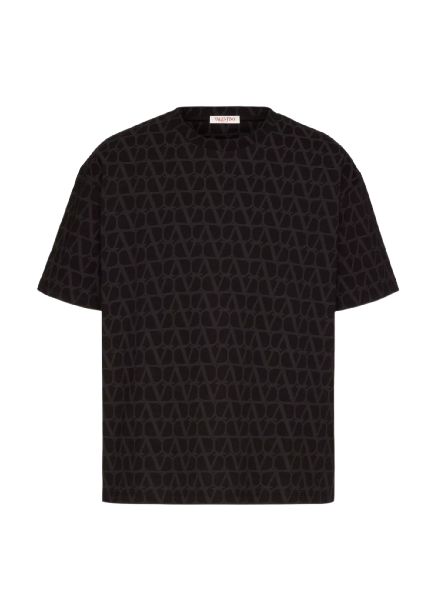 Valentino Cotton T-shirt with Toile iconographe Print Black