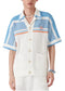 Casablanca Crocheted cotton tennis shirt "Blue"