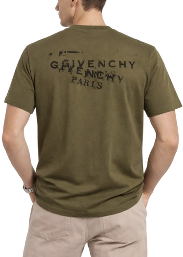 Givenchy Logo-Print Cotton T-shirt "Khaki"