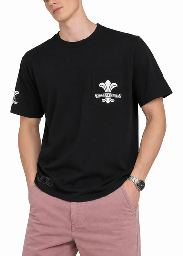 Chrome Hearts Fleur Scroll Logo Tee "Black"