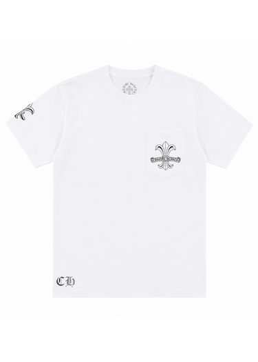 Chrome Hearts Fleur Scroll Logo Tee "White"