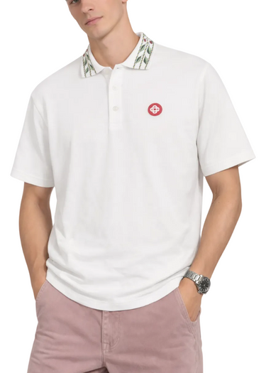 Casablanca Laurel Pique Short Sleeve "White"