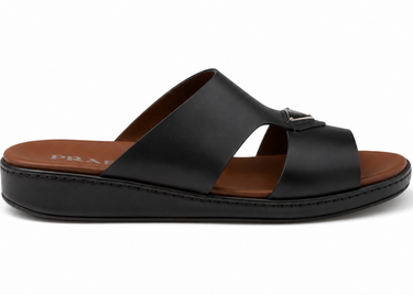 Prada Leather Sandals "Black"