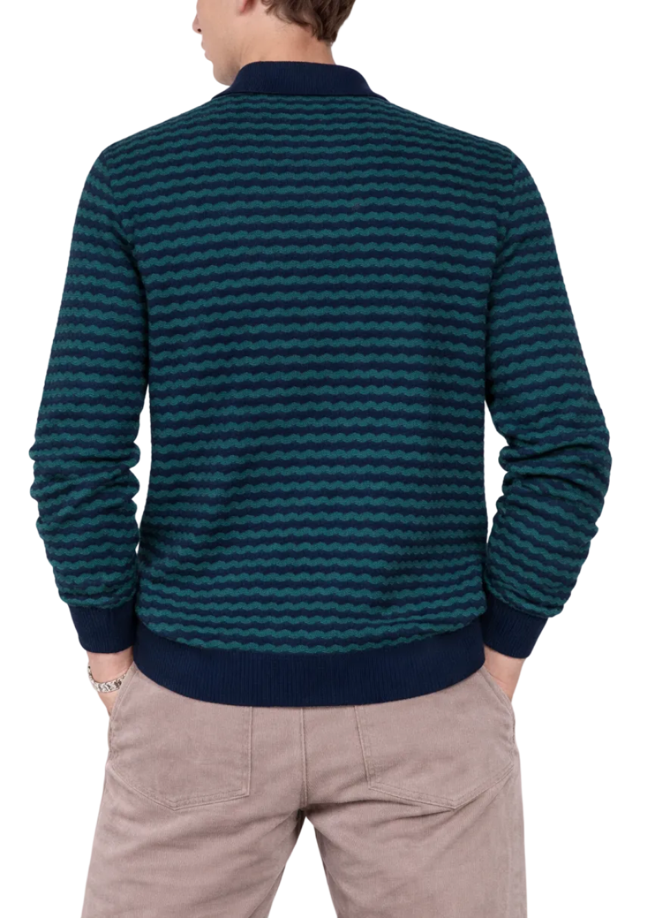 Casablanca Mini Wave Polo 'Navy / Green'